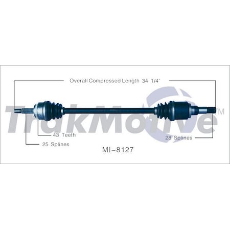 Surtrack Axle Cv Axle Shaft, Mi-8127 MI-8127